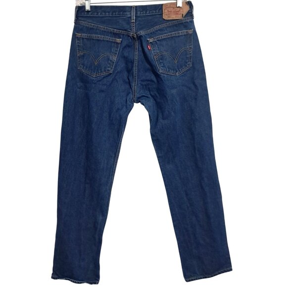 Levis 501 Jeans Mens 36x36 (33x32) Dark Button Fly Original Vintage 2000s - Picture 8 of 11